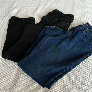 Old Navy mid-rise kicker boot cut jeans